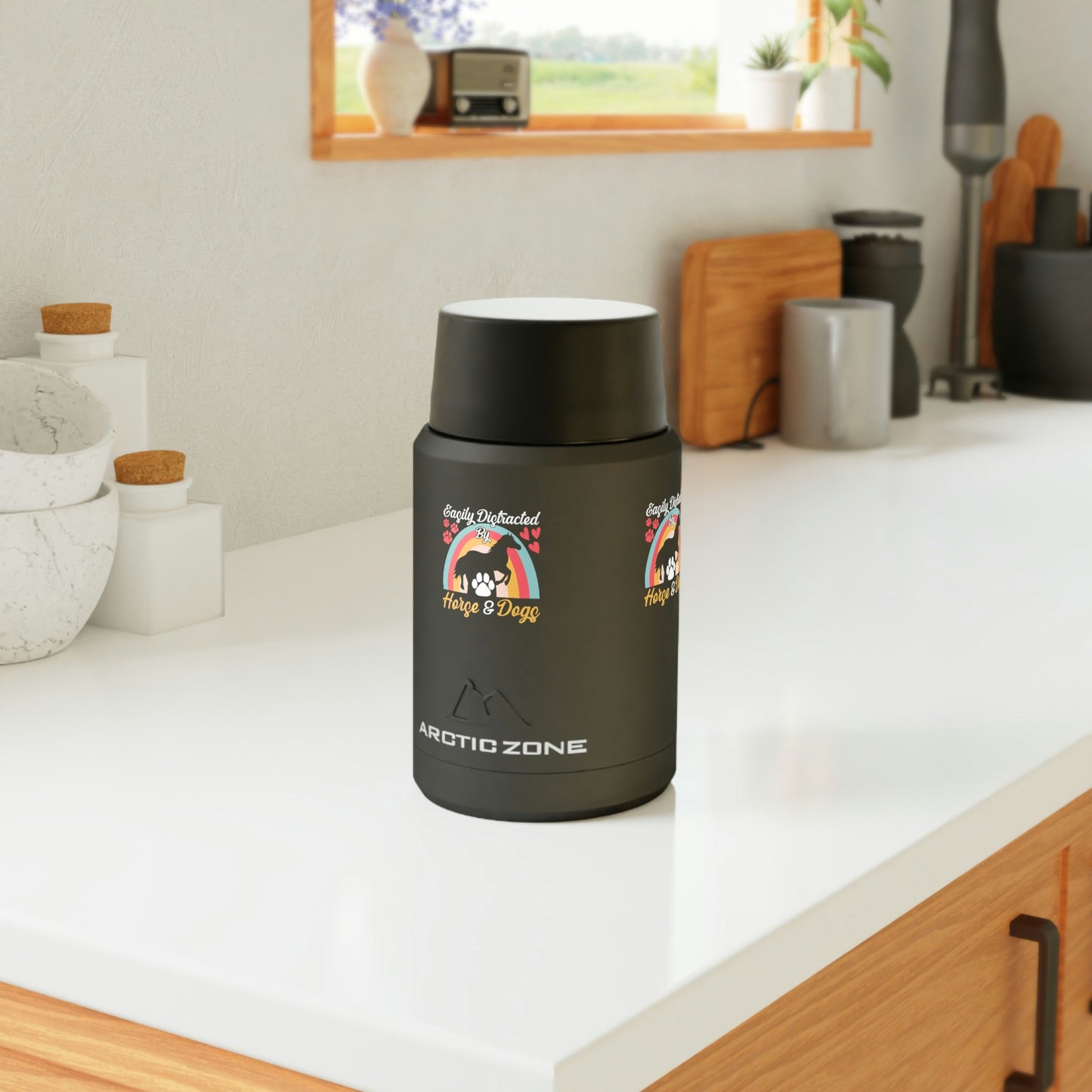 Easily Distracted by Horse and Dogs Titan Copper Insulated Food Storage