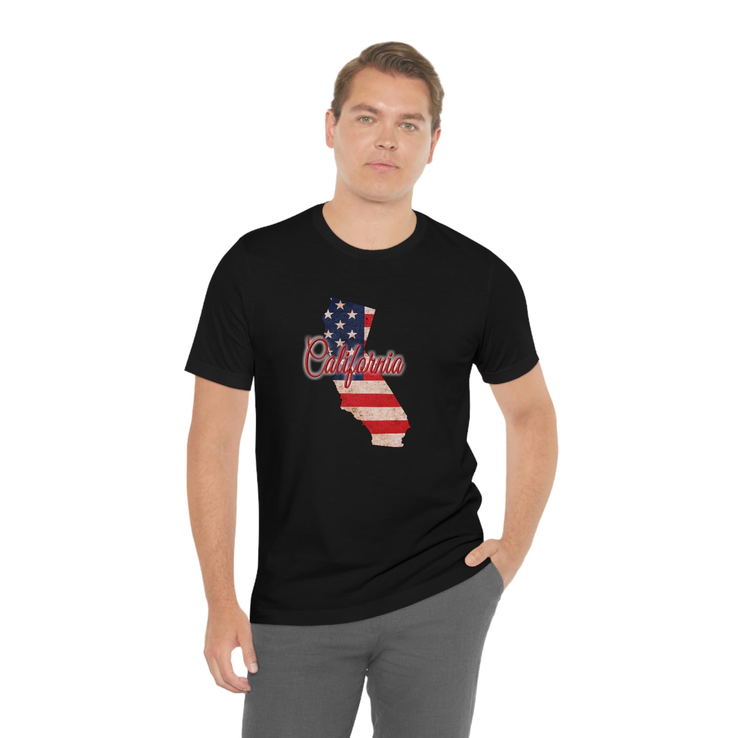 California US Flag Unisex Jersey Short Sleeve Tee Tshirt T-shirt