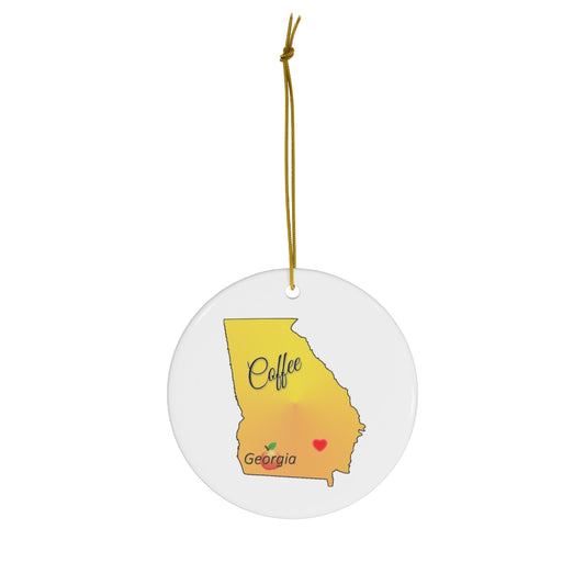 Coffee Georgia Ceramic Ornament, 1-Pack