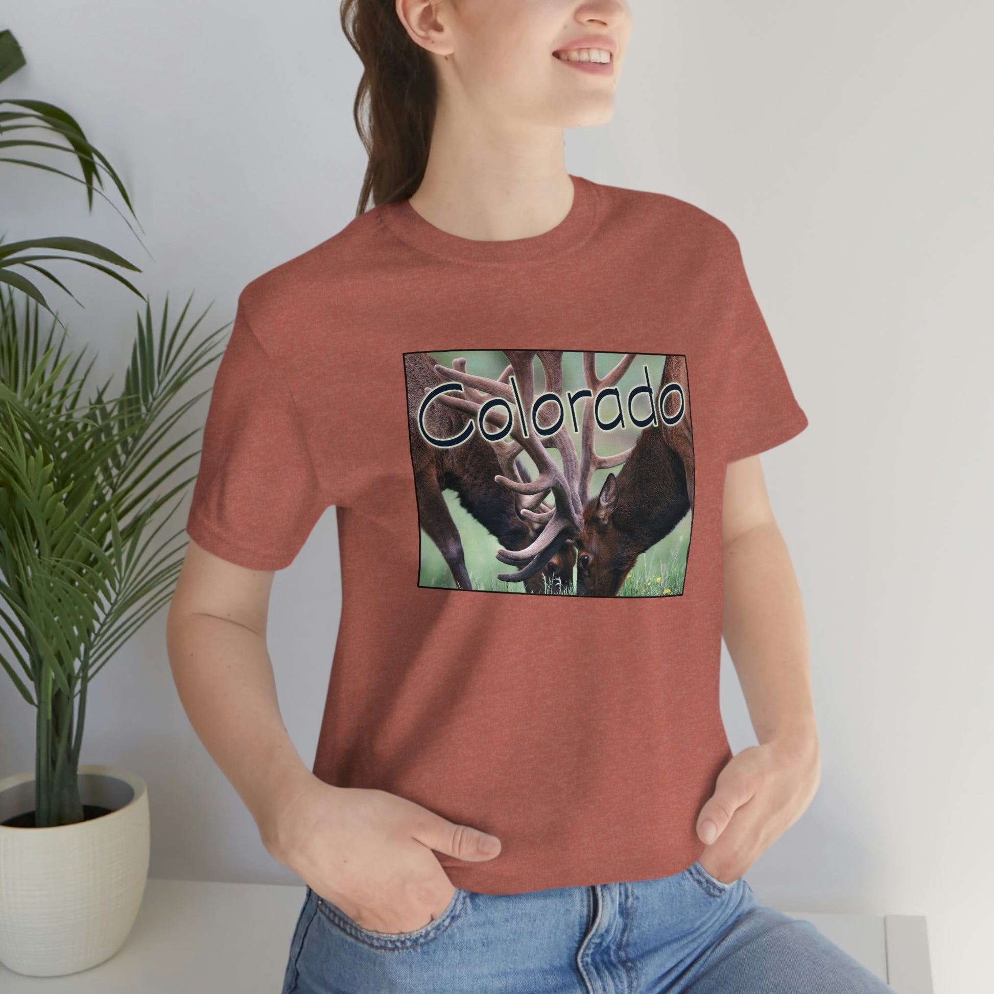 Colorado Elk Unisex Jersey Short Sleeve Tee Tshirt T-shirt
