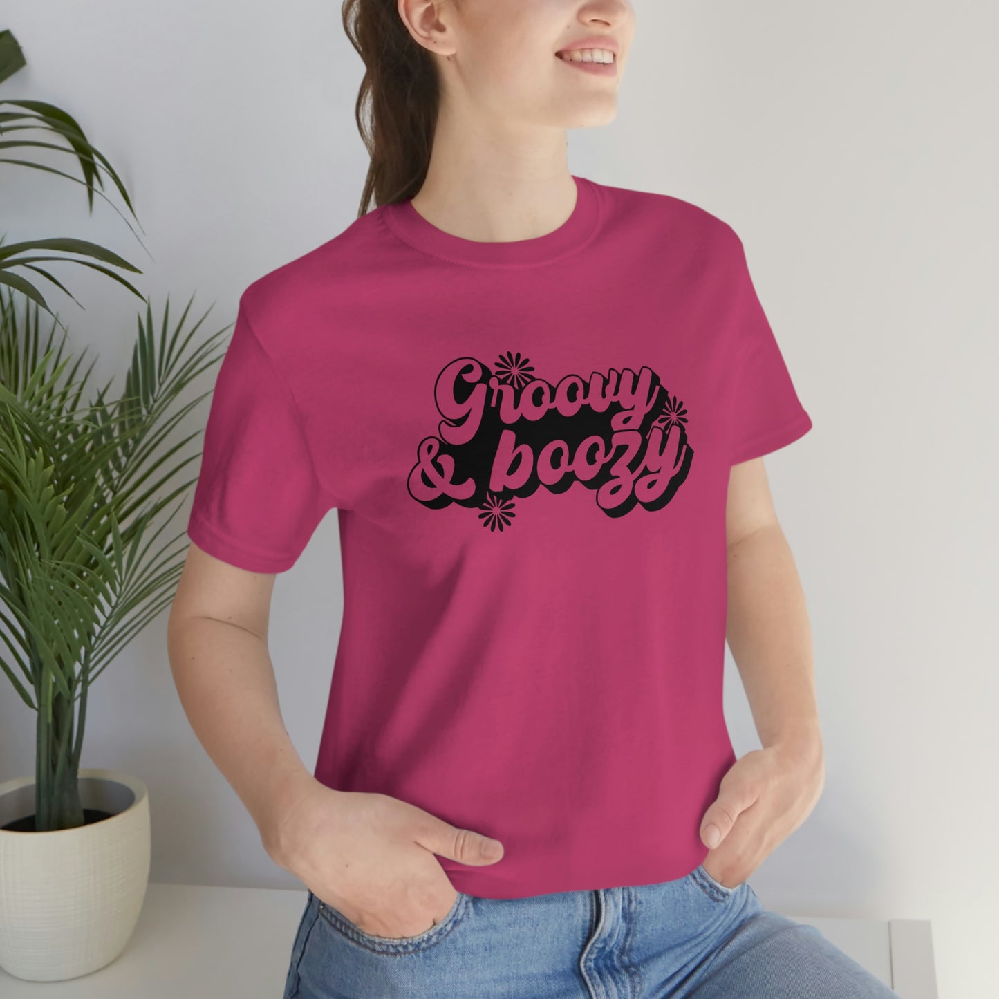 Groovy and Boozy Unisex Jersey Short Sleeve Tee