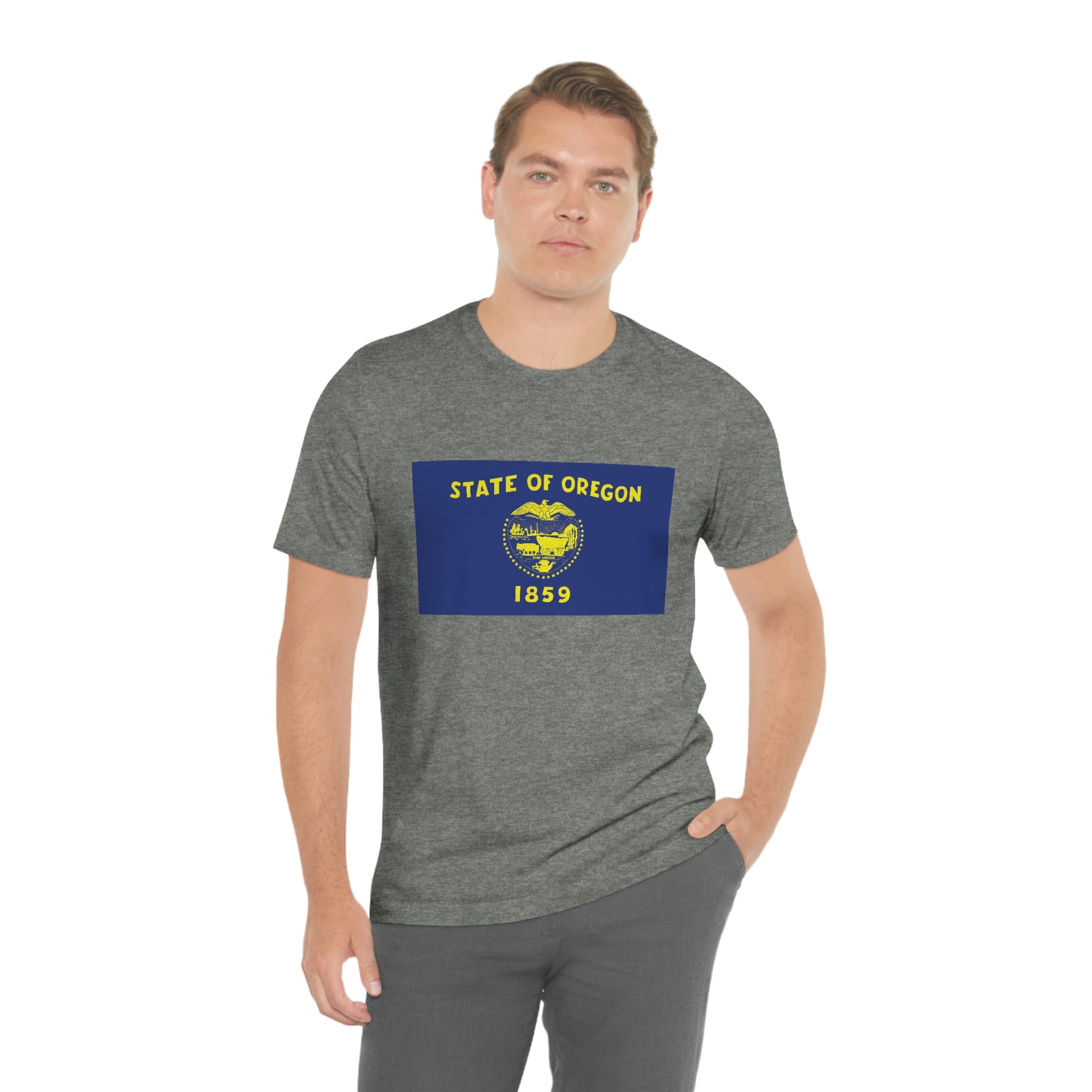 Oregon Flag Unisex Jersey Short Sleeve Tee Tshirt T-shirt