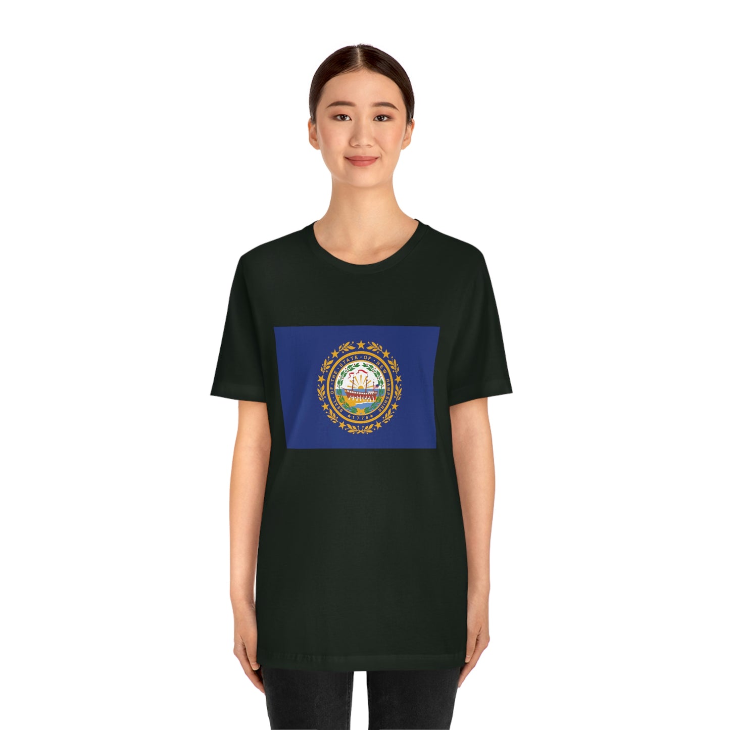 New Hampshire Flag Unisex Jersey Short Sleeve Tee Tshirt T-shirt