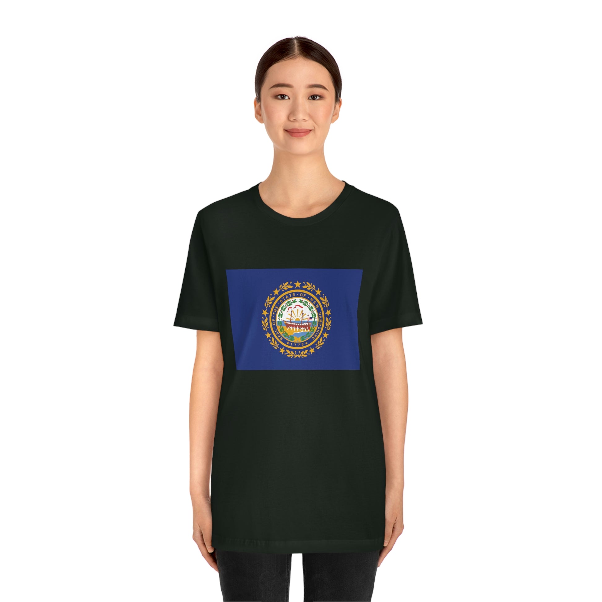 New Hampshire Flag Unisex Jersey Short Sleeve Tee Tshirt T-shirt