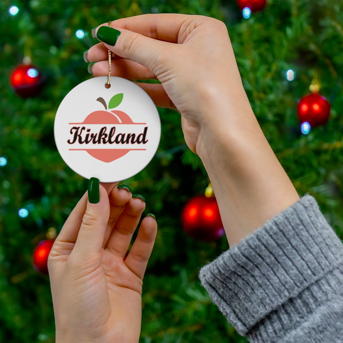 Kirkland Georgia Ceramic Ornament, 1-Pack