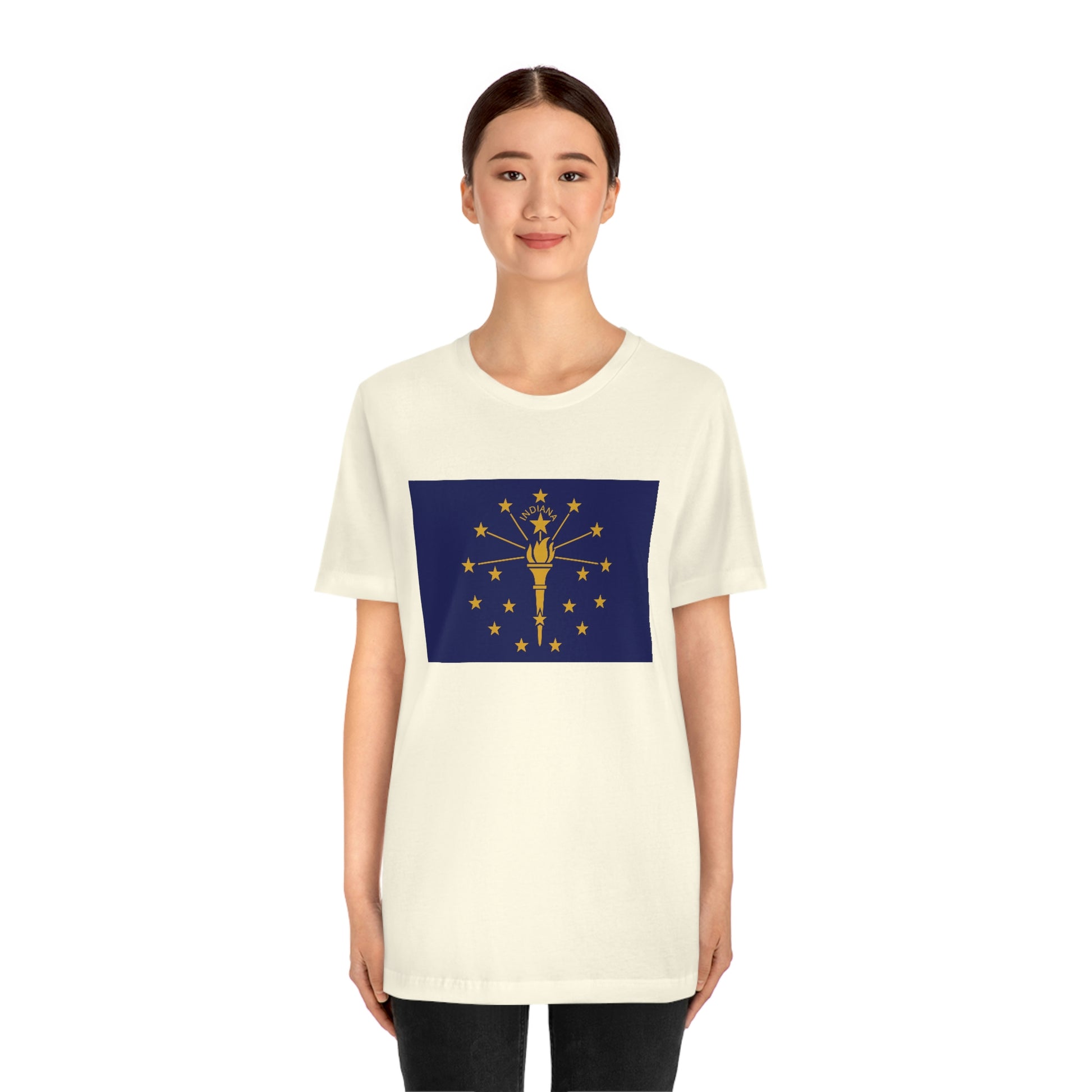 Indiana Flag Unisex Jersey Short Sleeve Tee Tshirt T-shirt