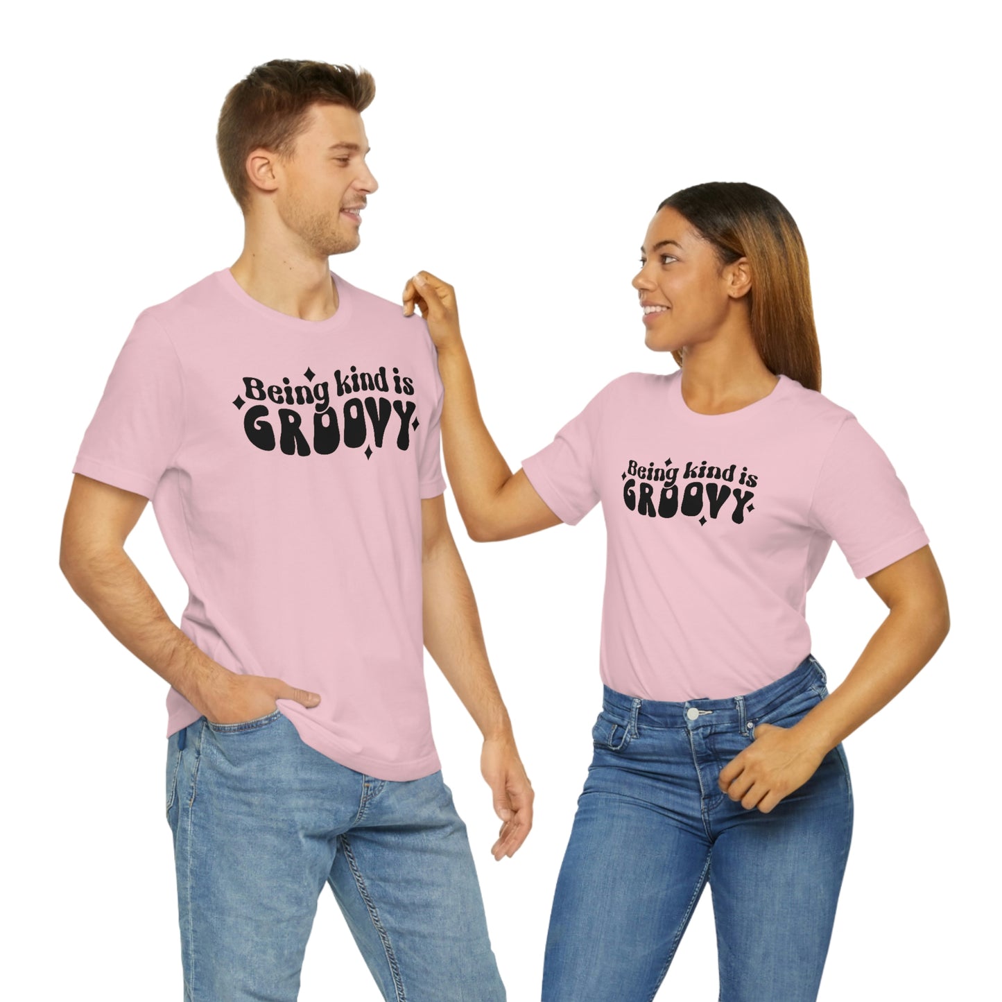 Being Kind is Groovy Unisex Jersey Short Sleeve Tee