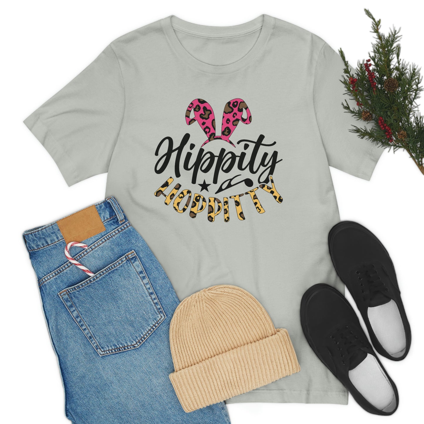 Hippity Hoppitty Leopard Print Unisex Jersey Short Sleeve Tee