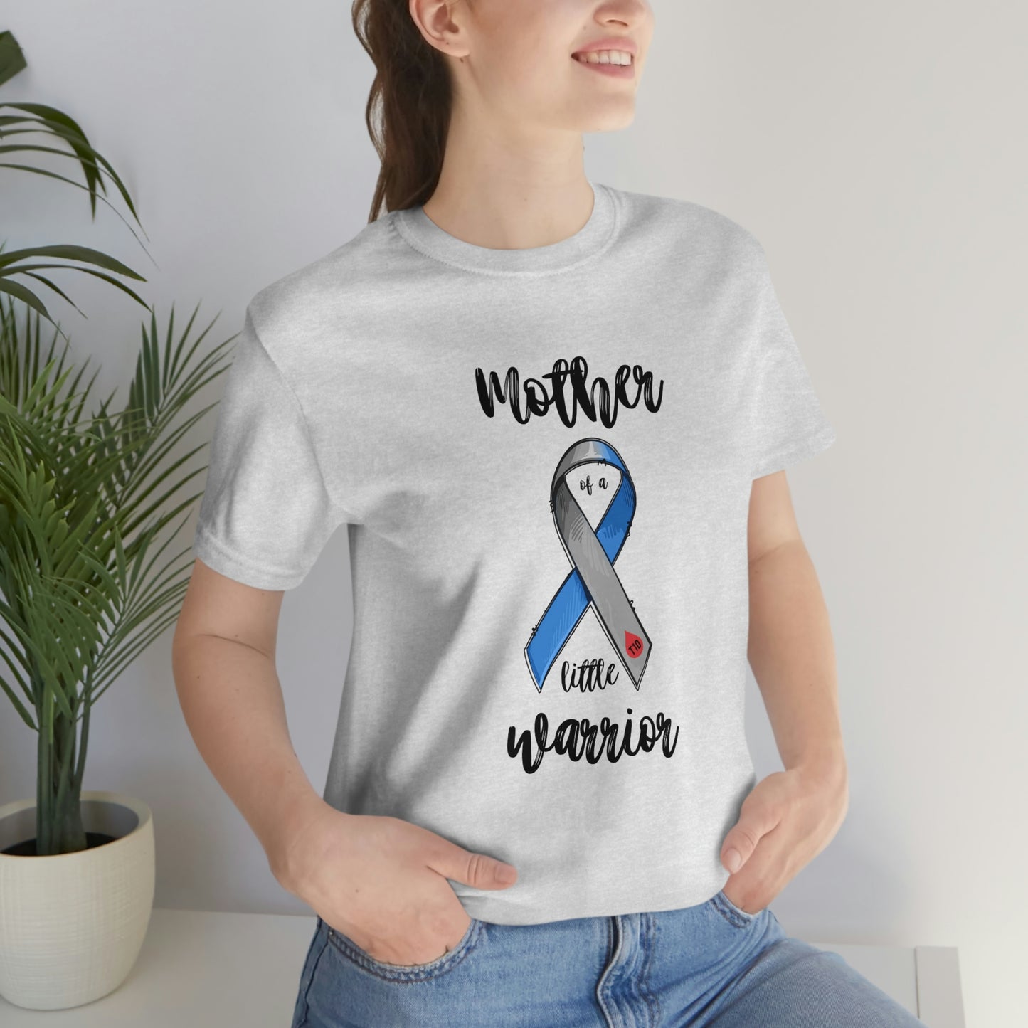 Mother of a Little Warrior Print Unisex Jersey Short Sleeve Tee