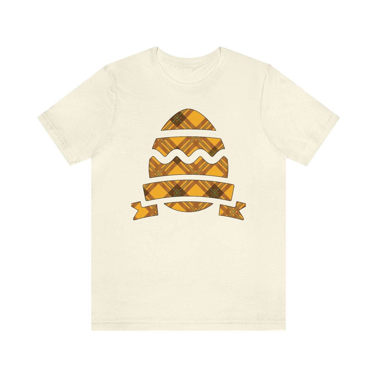 Plaid Egg Easter Spring Unisex Jersey Short Sleeve Tee
