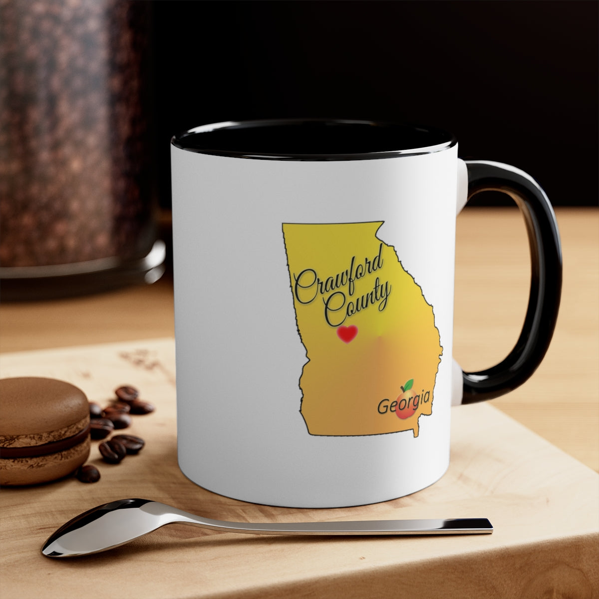 Crawford County Georgia Accent Coffee Mug, 11oz