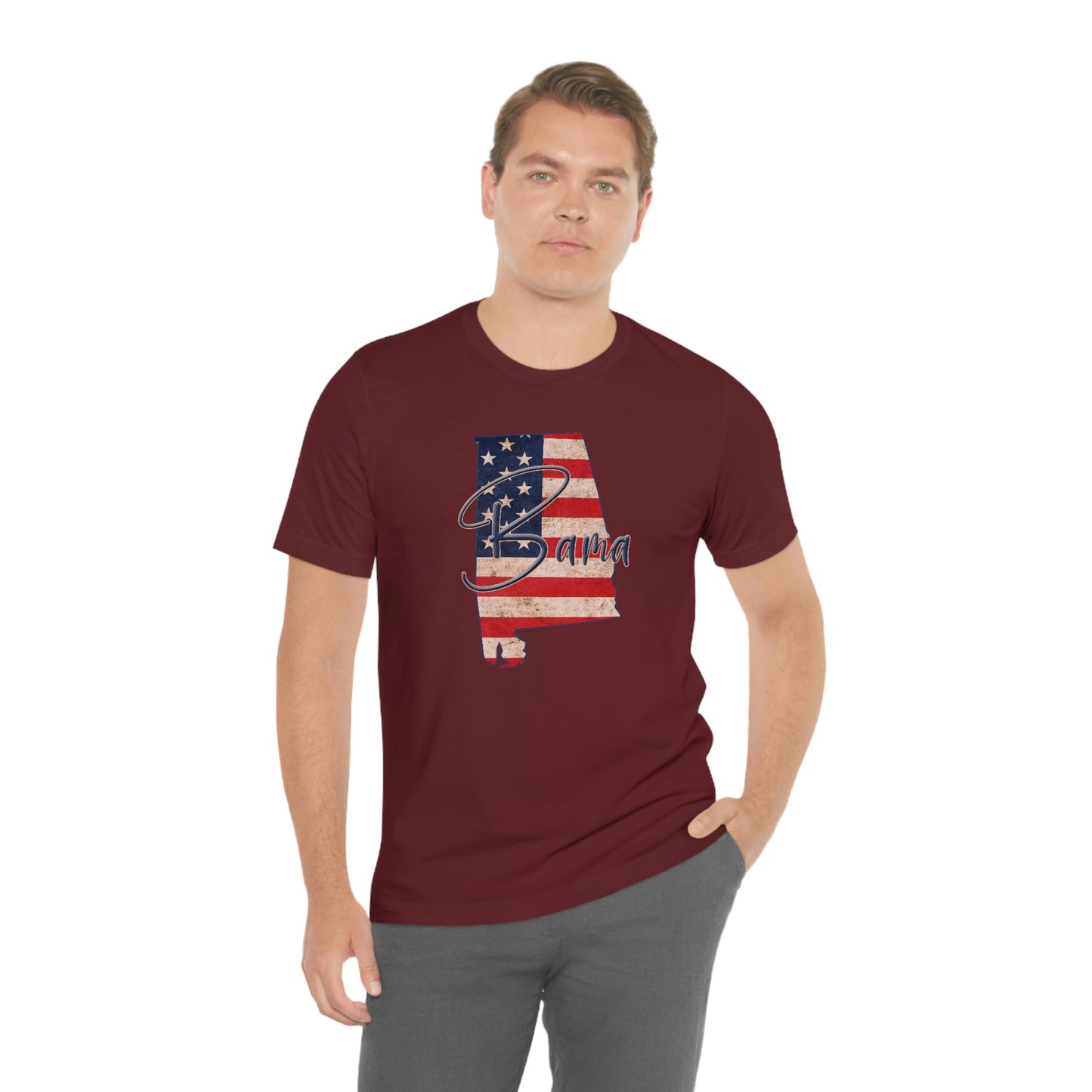 Alabama Bama Flag Unisex Jersey Short Sleeve T-shirt