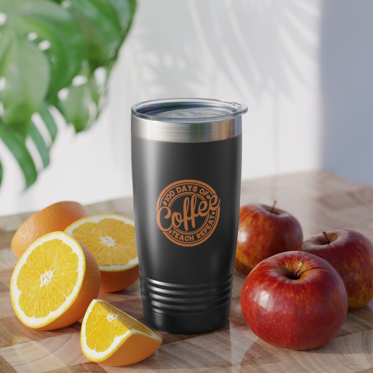 100 Days of Coffee Teach Repeat 20 oz tumbler