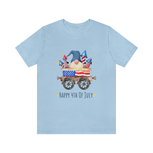 Gnomes Independence Day Happy 4th of July Unisex Jersey Short Sleeve Tee