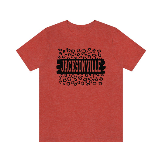 Jacksonville Leopard Print Florida Short Sleeve T-shirt