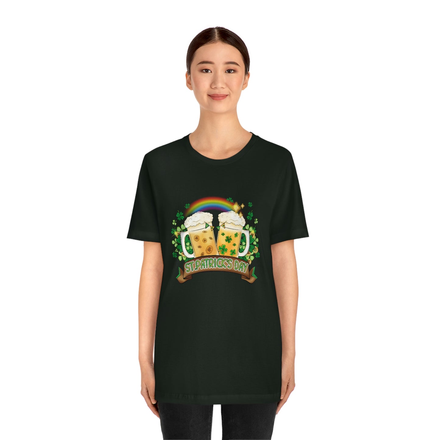 Mugs of Beer St. Patrick's Day Unisex Jersey Short Sleeve Tee