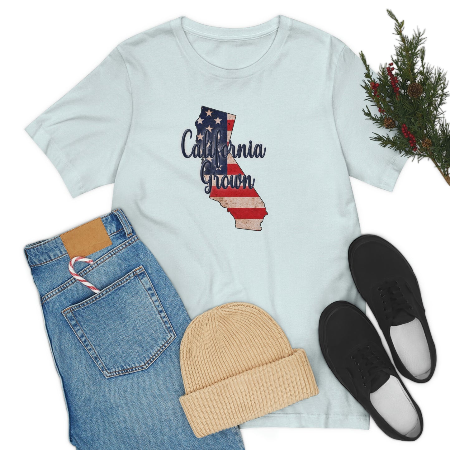 California US Flag Unisex Jersey Short Sleeve Tee Tshirt T-shirt