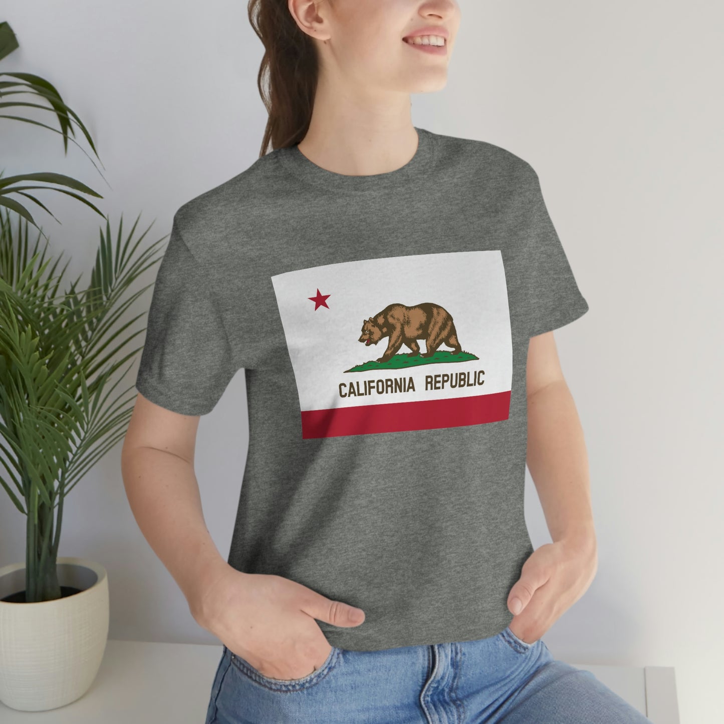 California Flag Unisex Jersey Short Sleeve Tee Tshirt T-shirt