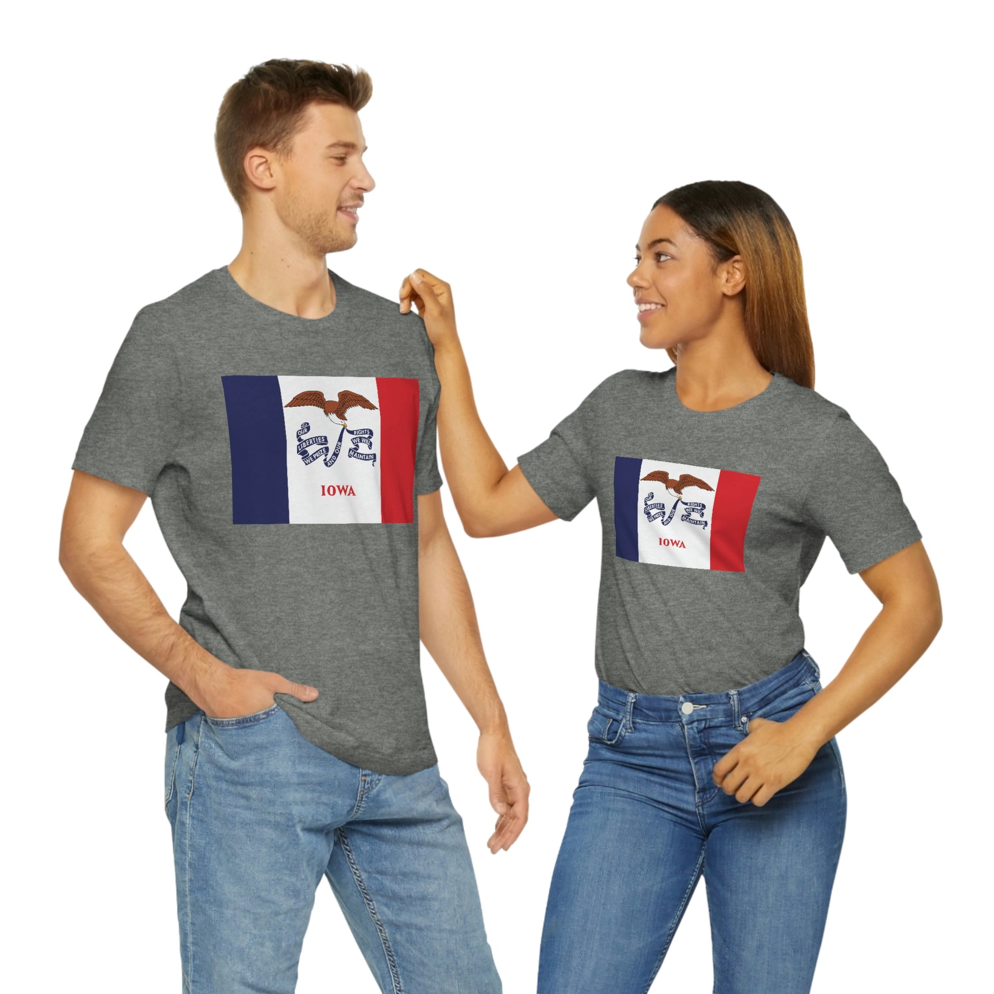 Iowa Flag Unisex Jersey Short Sleeve Tee Tshirt T-shirt
