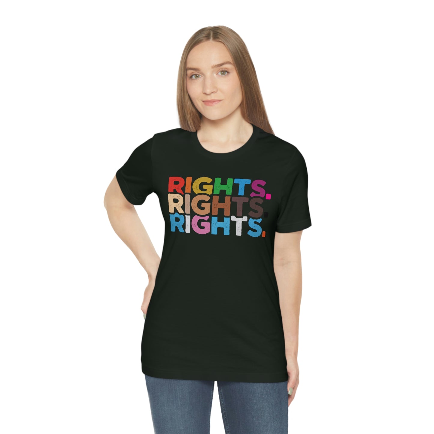 Rights. Rights. Rights. LGBTQIA Unisex Jersey Short Sleeve Tee