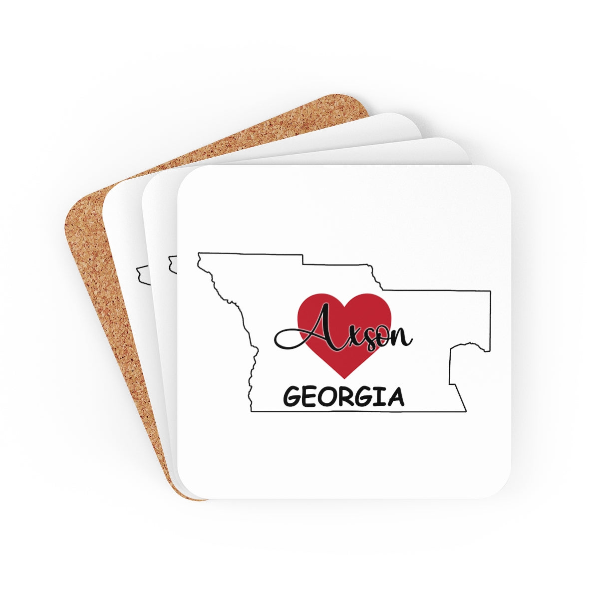 Axson Georgia Corkwood Coaster Set
