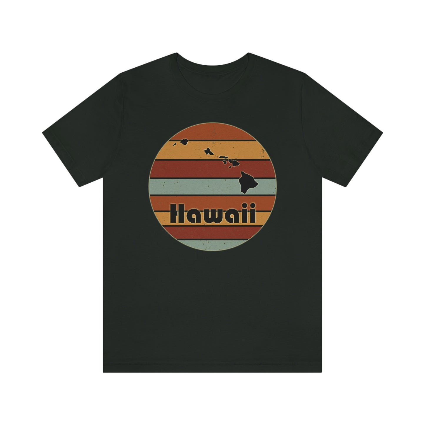 Hawaii Retro Sunset Short Sleeve T-shirt