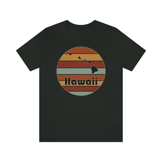 Hawaii Retro Sunset Short Sleeve T-shirt