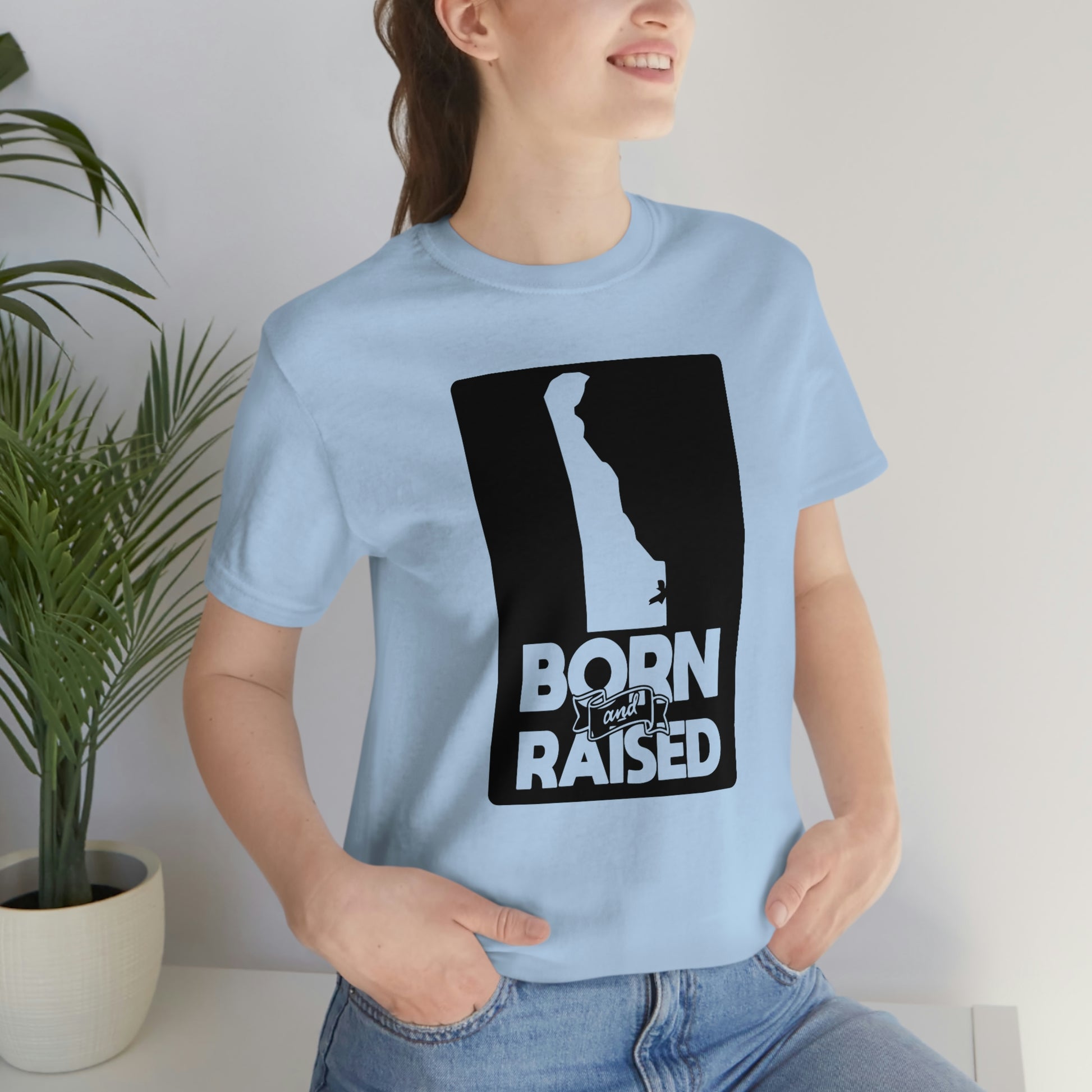 Delaware Born and Raised Short Sleeve  T-shirt