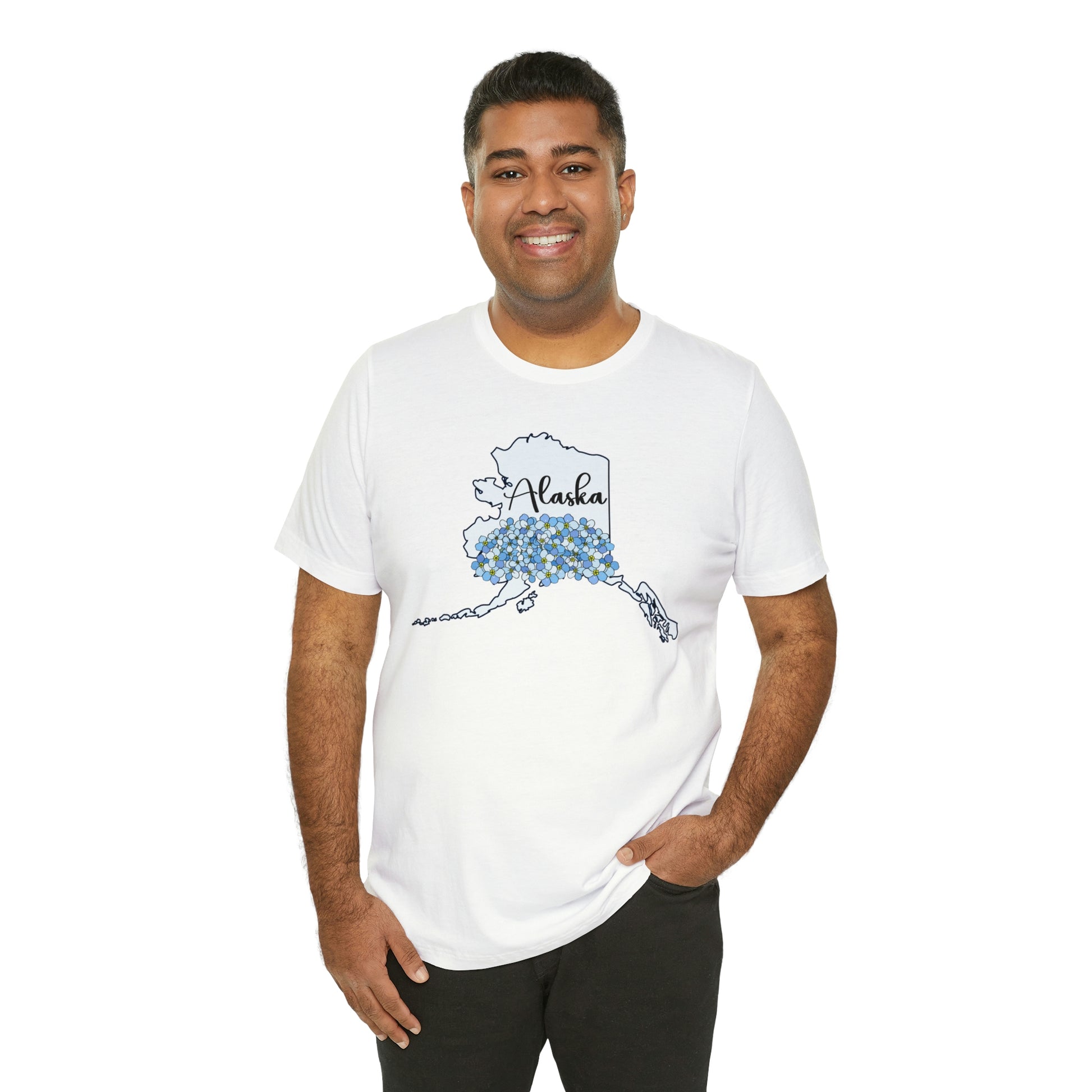 Alaska State Flower Short Sleeve T-shirt