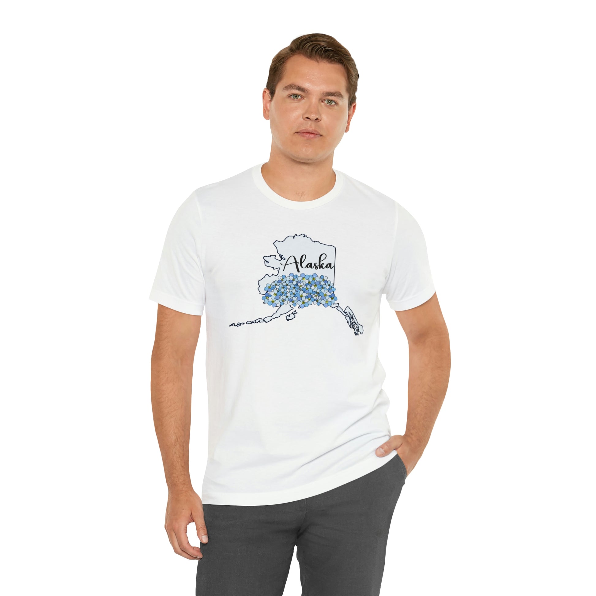 Alaska State Flower Short Sleeve T-shirt