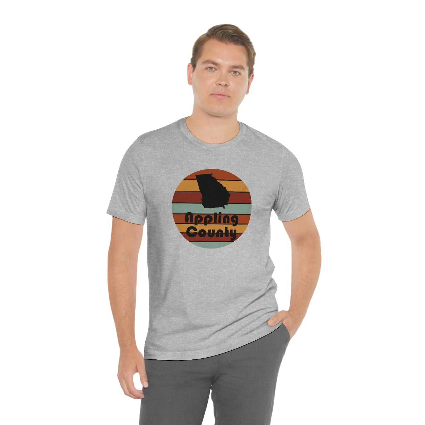 Appling County Georgia Retro Sunset Unisex Jersey Short Sleeve Tee Tshirt T-shirt