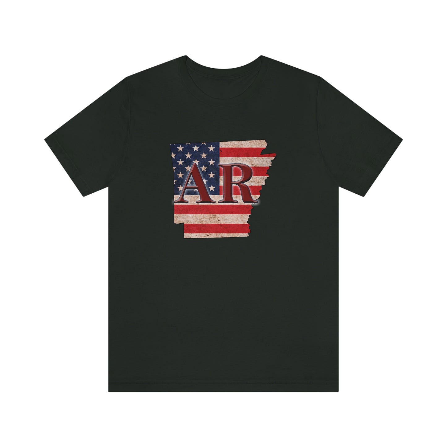 Arkansas AR US Flag Unisex Jersey Short Sleeve Tee Tshirt T-shirt