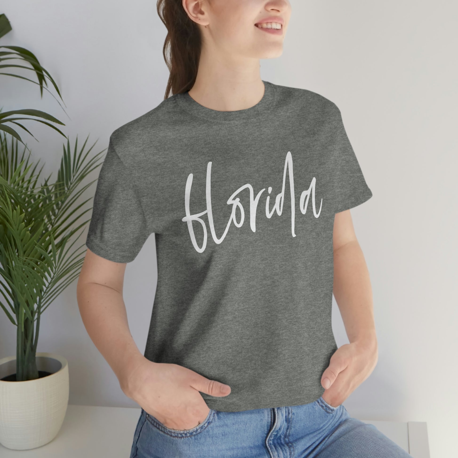 Florida White Script Short Sleeve T-shirt