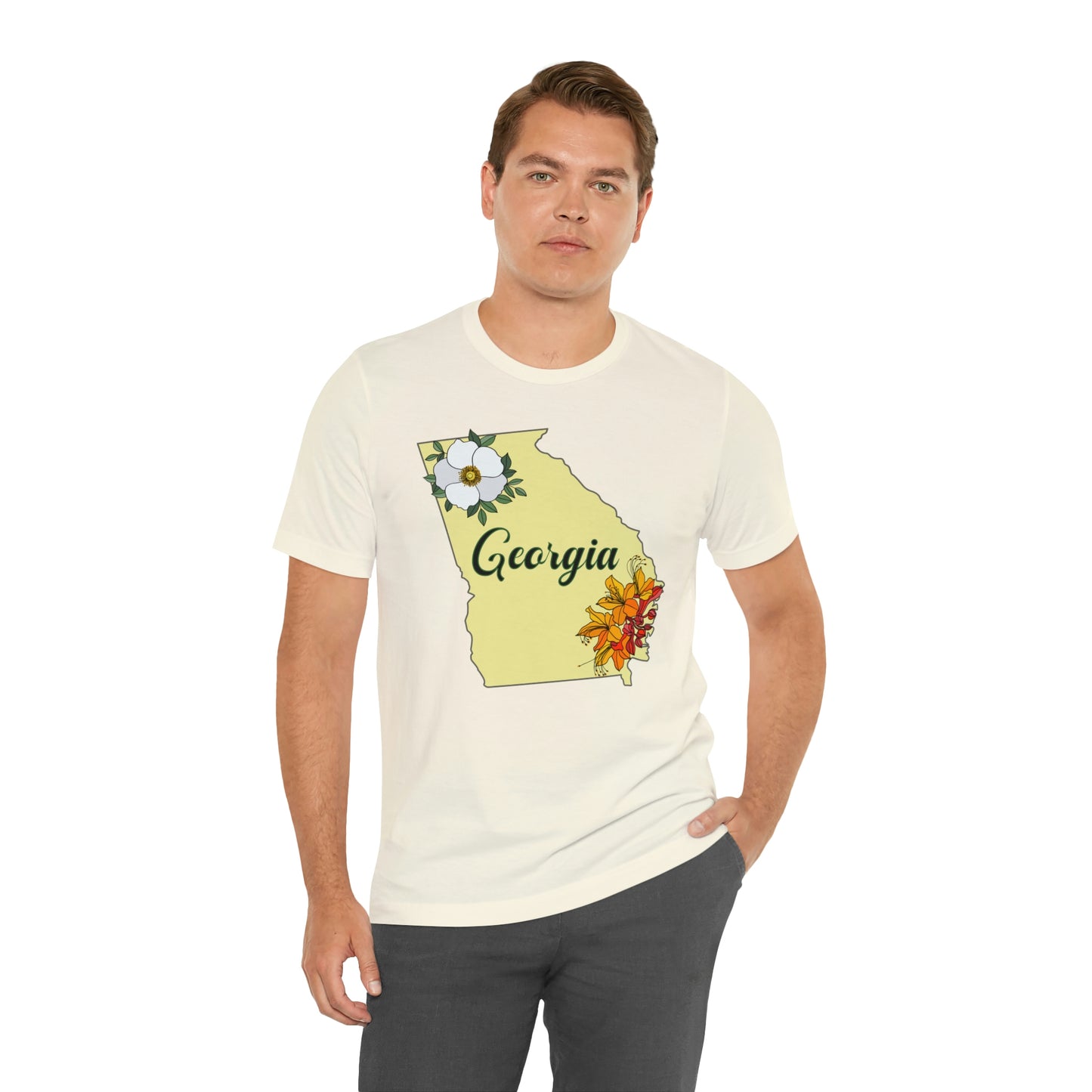 Georgia State Flower Short Sleeve T-shirt