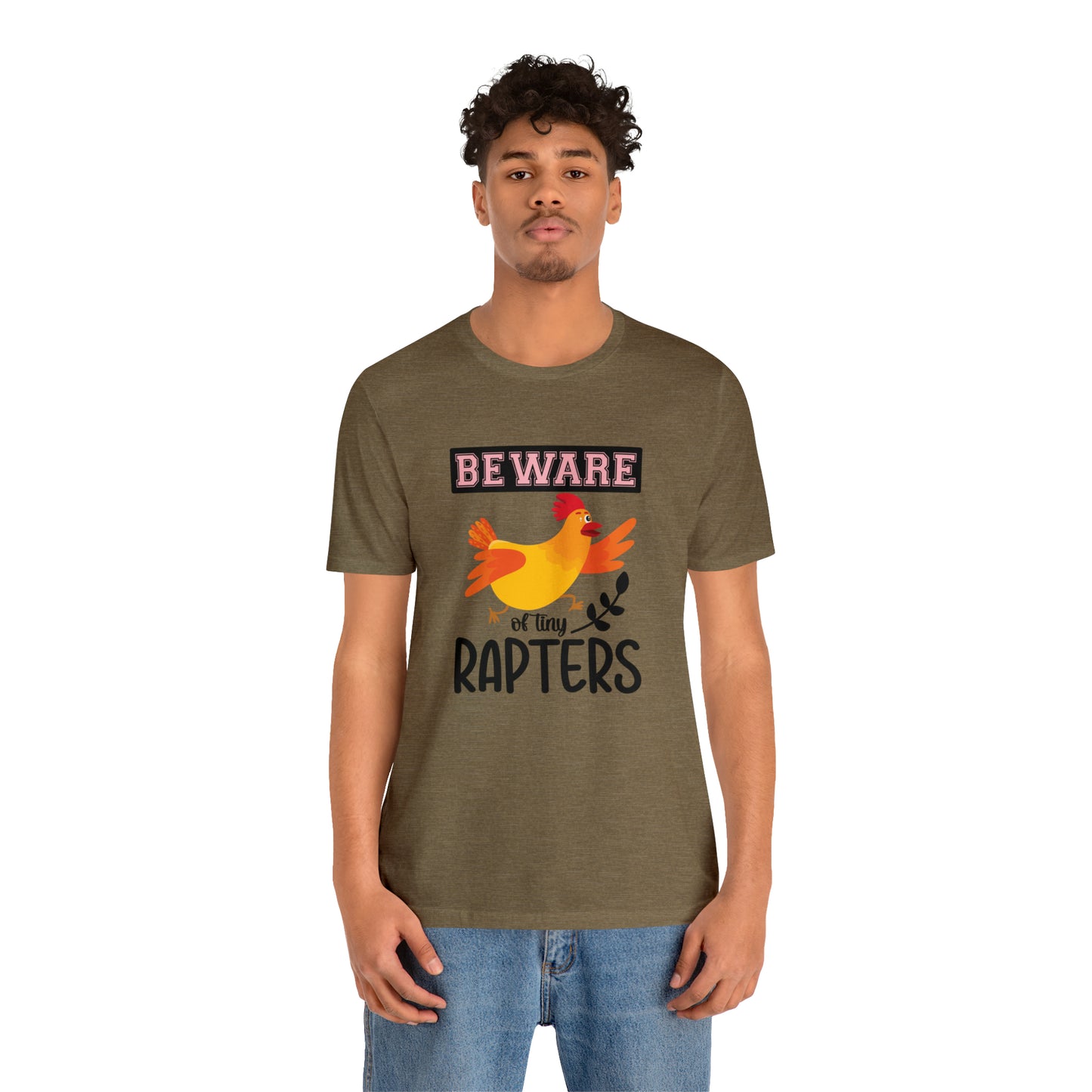 Beware of Tiny Raptors Short Sleeve Chicken T-shirt