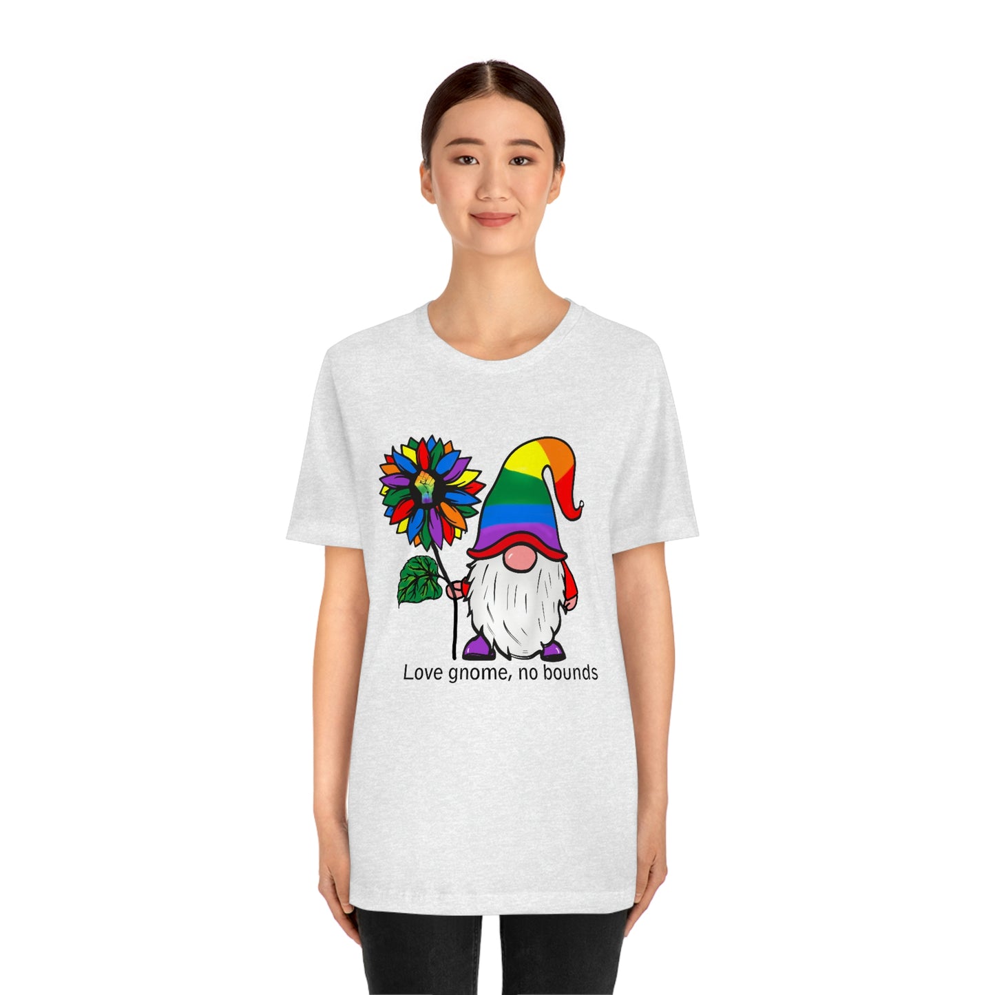 Love Gnomes No Bounds LGBTQIA Print Unisex Jersey Short Sleeve Tee