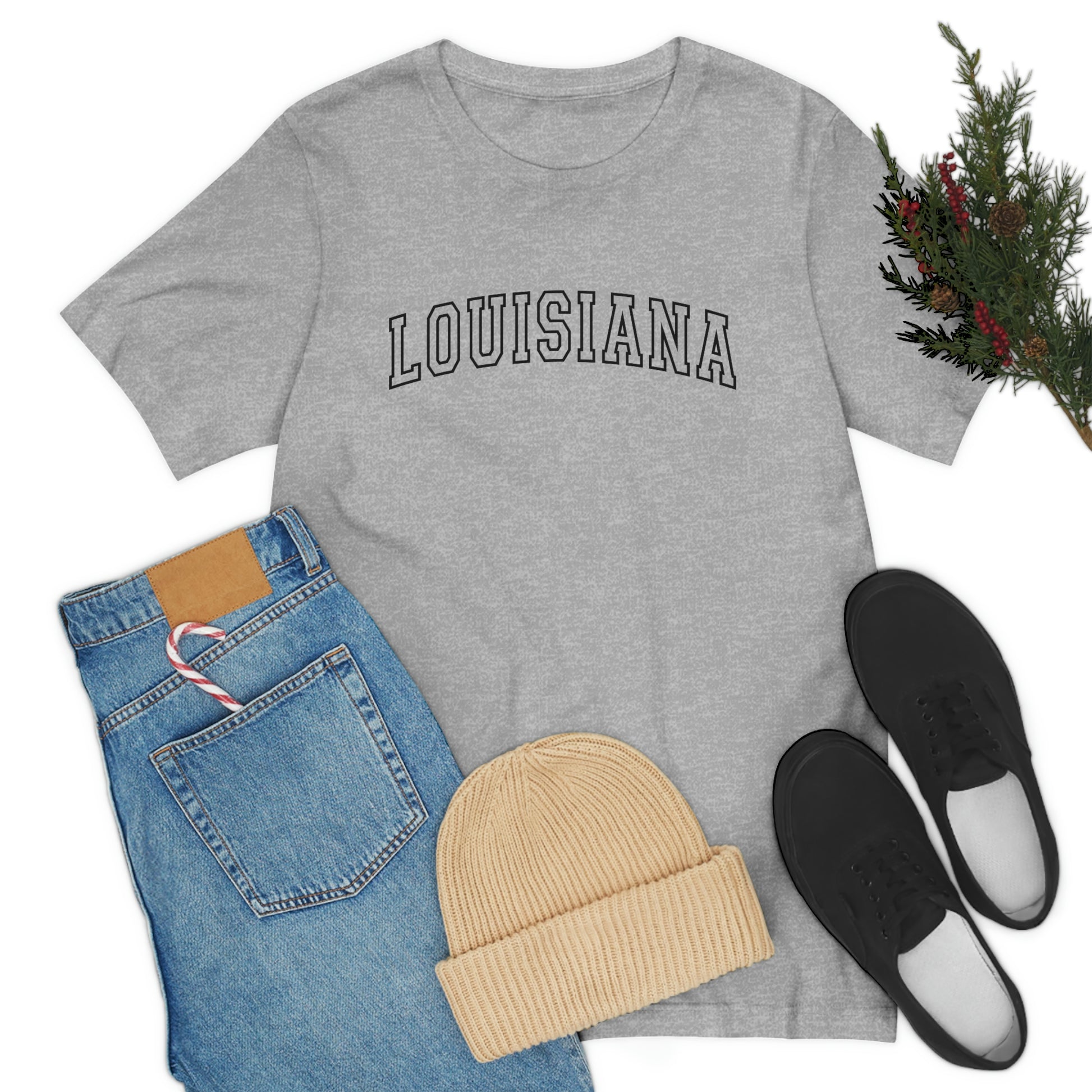Louisiana Varsity Letters Arch Short Sleeve T-shirt