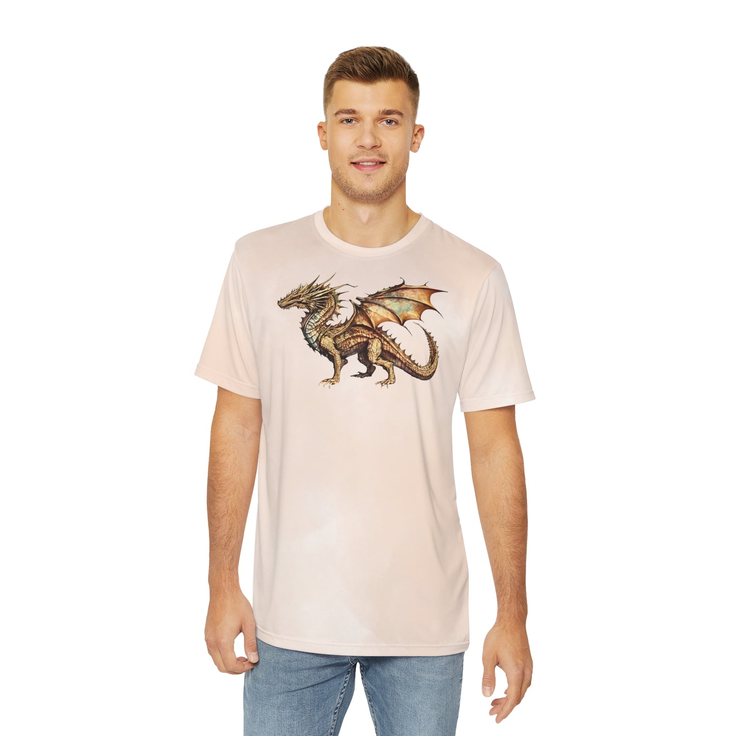 Dragon on Watercolor Background T-shirt