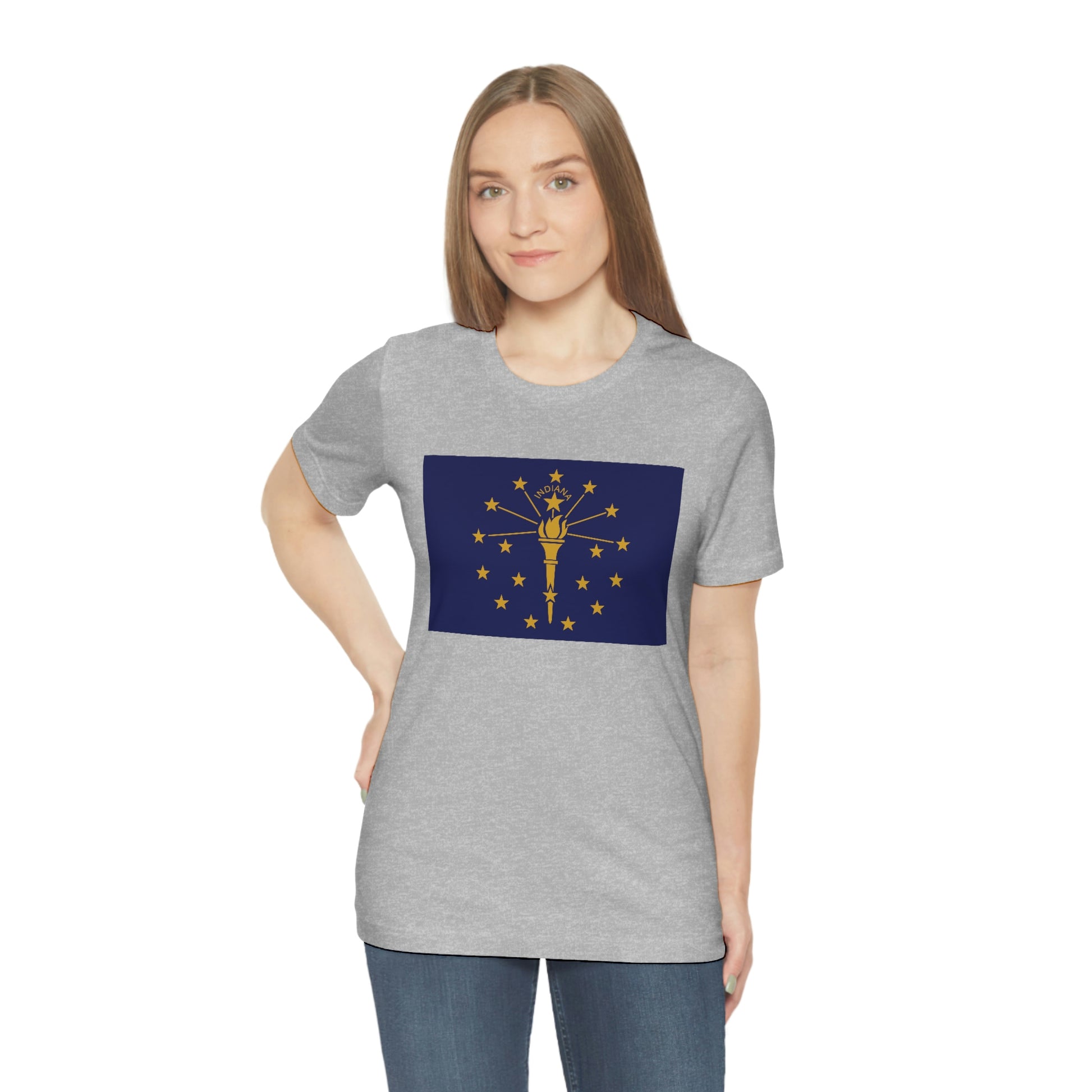 Indiana Flag Unisex Jersey Short Sleeve Tee Tshirt T-shirt