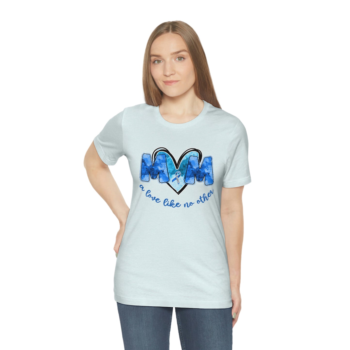 Mom A Love Like No Other Diabetes Awareness Print Unisex Jersey Short Sleeve Tee