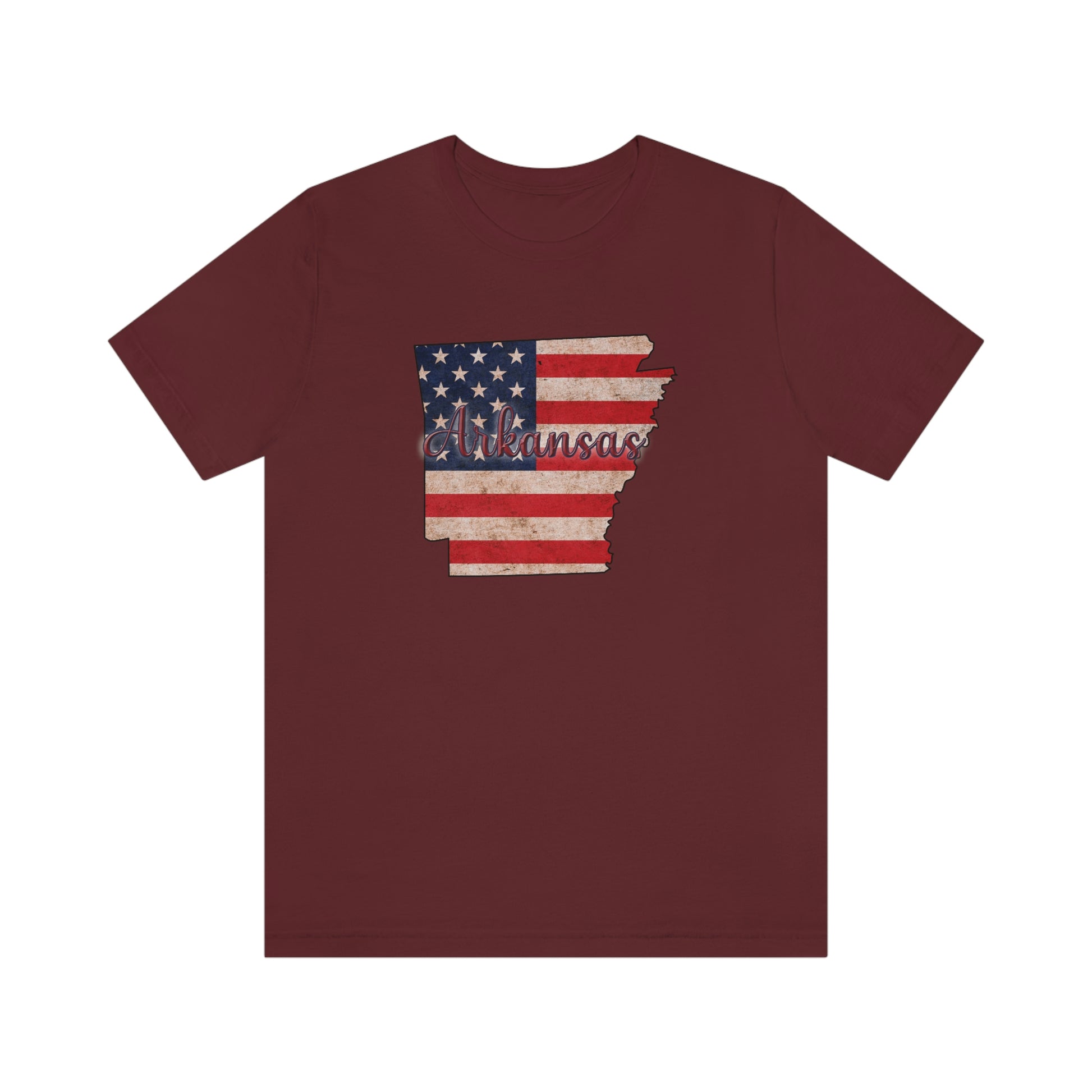 Arkansas US Flag Unisex Jersey Short Sleeve Tee Tshirt T-shirt