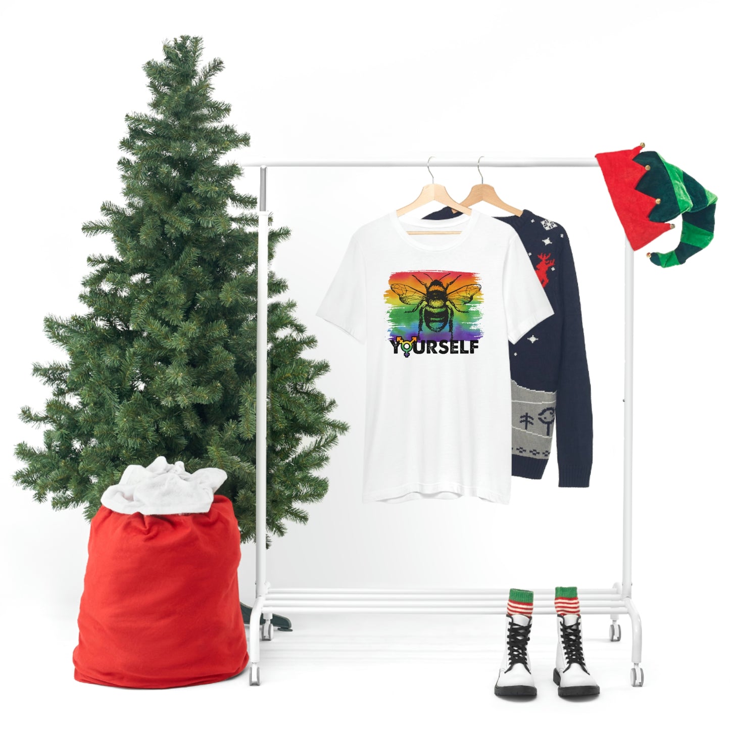 Bee Yourself LGBTQIA Print Unisex Jersey Short Sleeve Tee