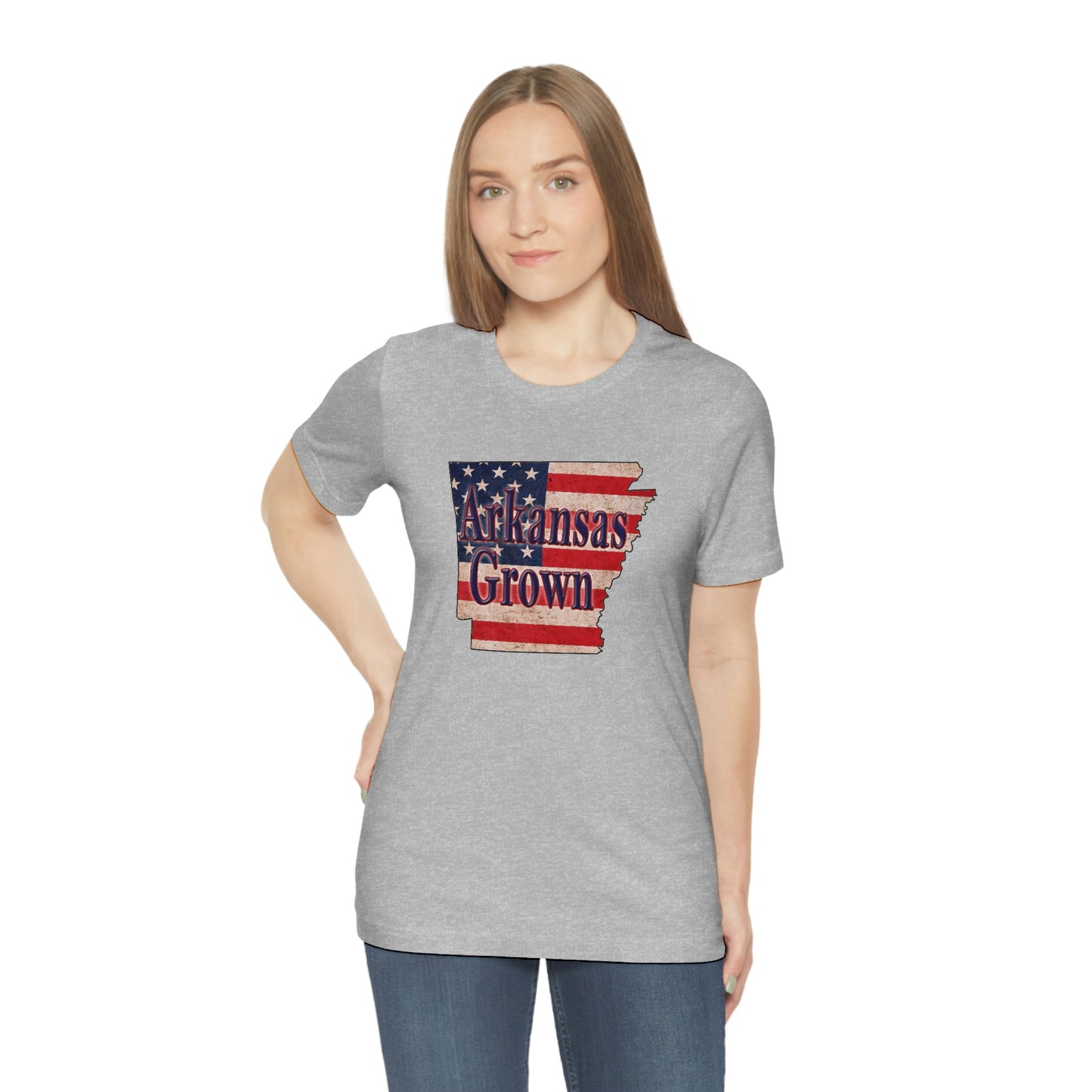 Arkansas Grown US Flag Unisex Jersey Short Sleeve Tee Tshirt T-shirt