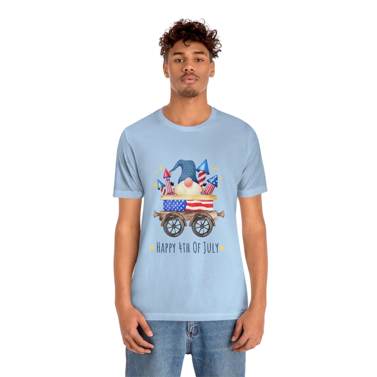 Gnomes Independence Day Happy 4th of July Unisex Jersey Short Sleeve Tee