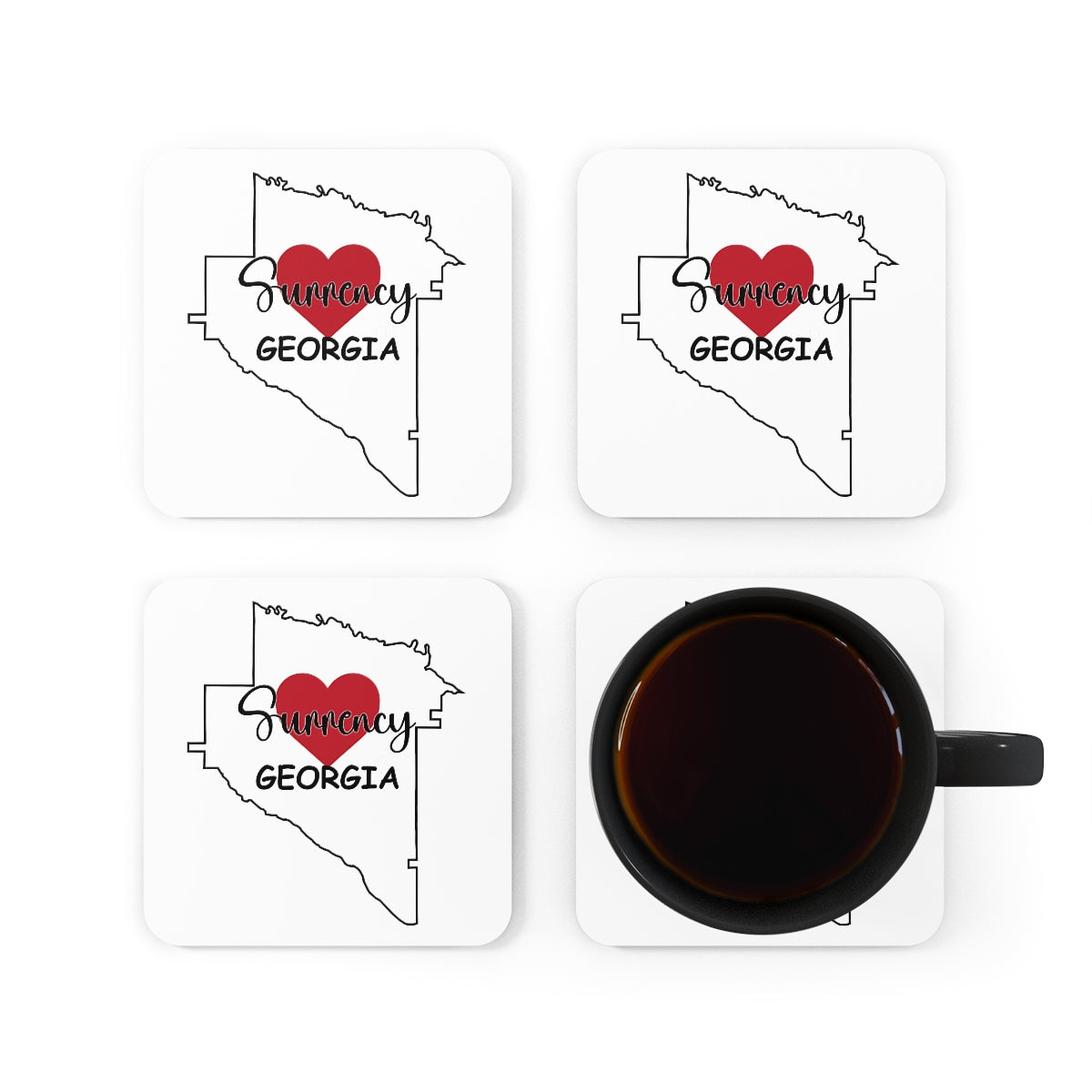 Surrency Georgia Corkwood Coaster Set
