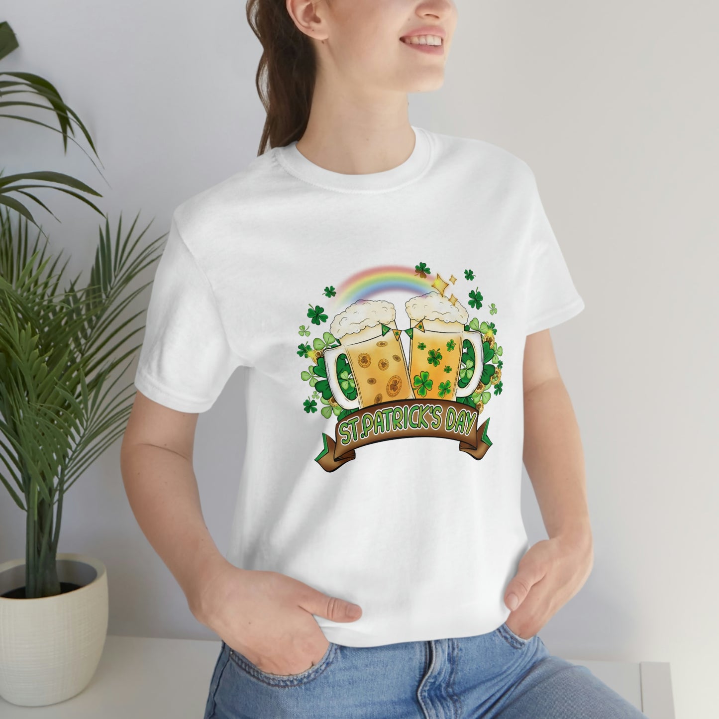 Mugs of Beer St. Patrick's Day Unisex Jersey Short Sleeve Tee