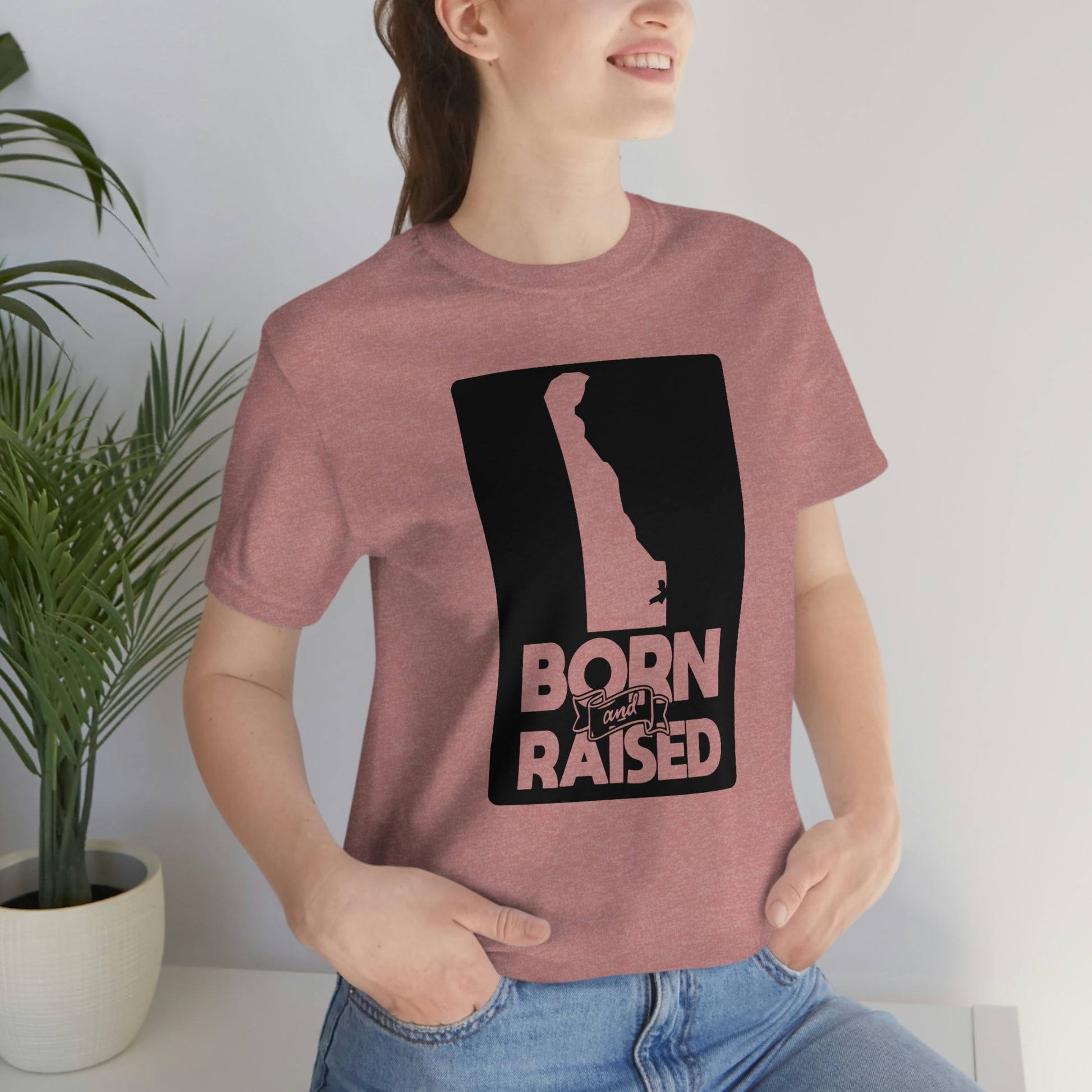 Delaware Born and Raised Short Sleeve  T-shirt