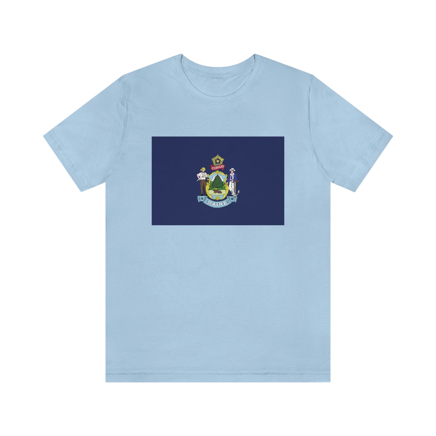 Maine Flag Unisex Jersey Short Sleeve Tee Tshirt T-shirt