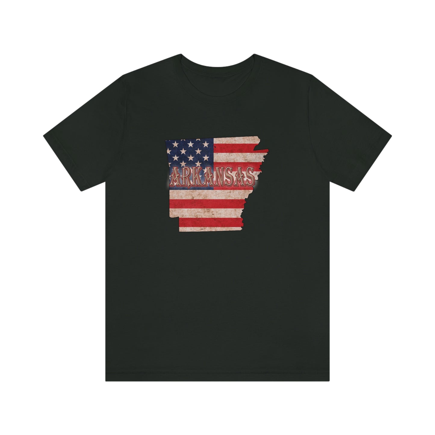 Arkansas AR US Flag Unisex Jersey Short Sleeve Tee Tshirt T-shirt