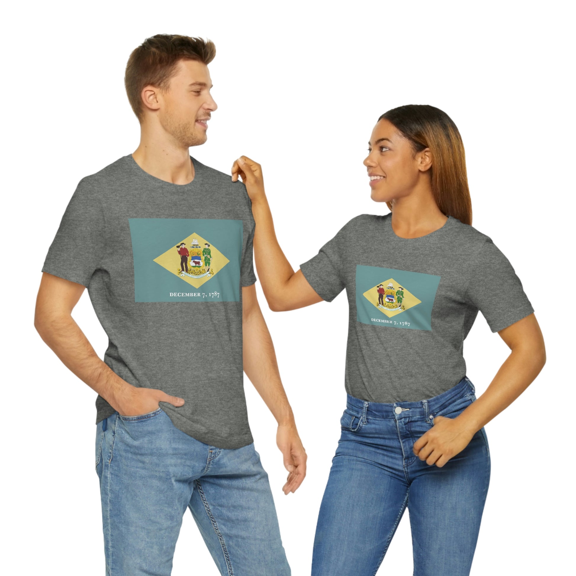 Delaware Flag Unisex Jersey Short Sleeve Tee Tshirt T-shirt